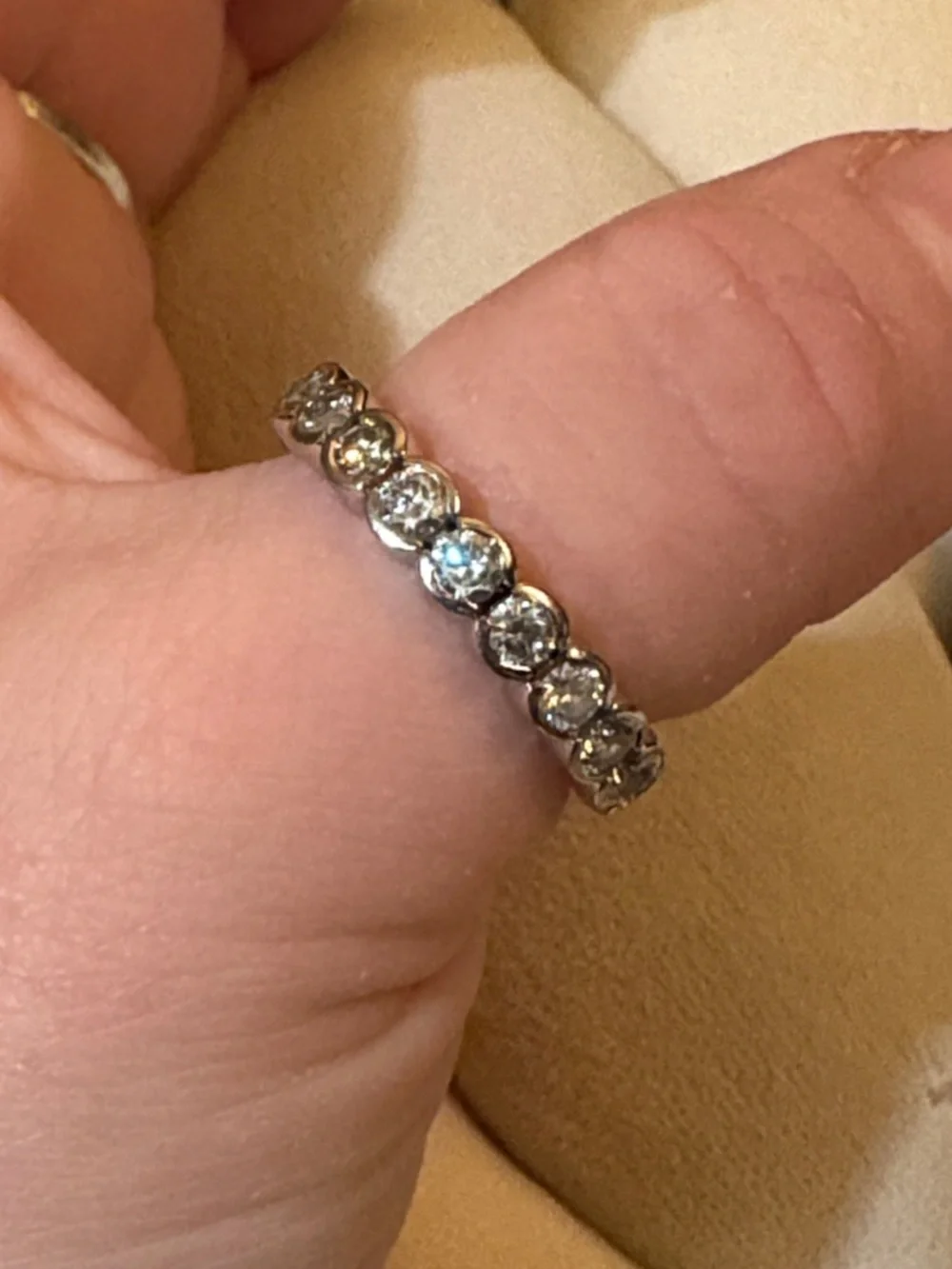 Natural Crushed Ice Diamond Ring